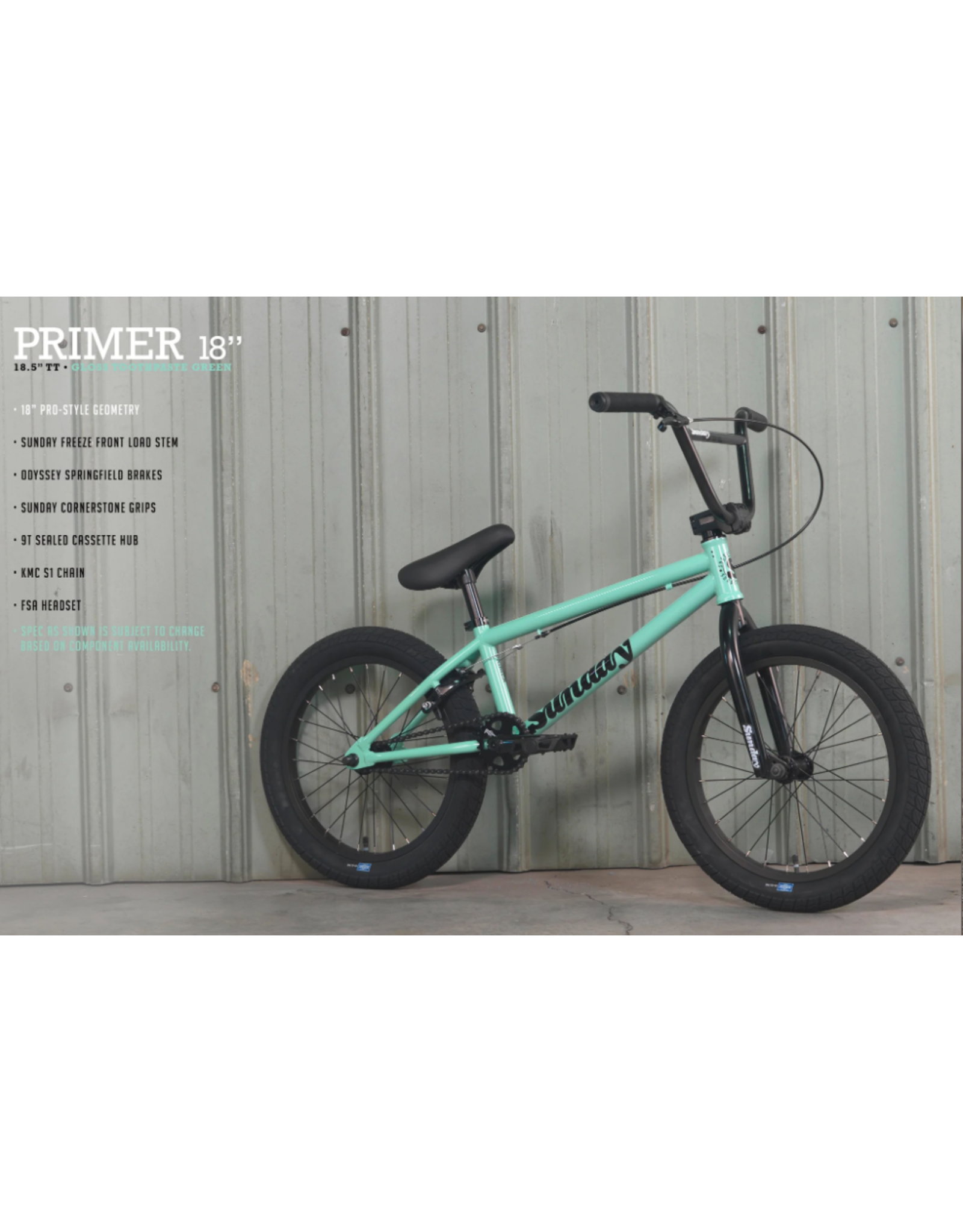 Sunday Sunday Primer bmx 18" Toothpaste