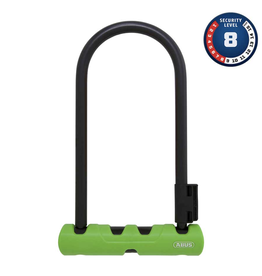 Abus Abus, Ultra 410, U-Lock, Key, 12mm, 17.0cm x 23.0cm, 6.7" x 9", SH34, Green