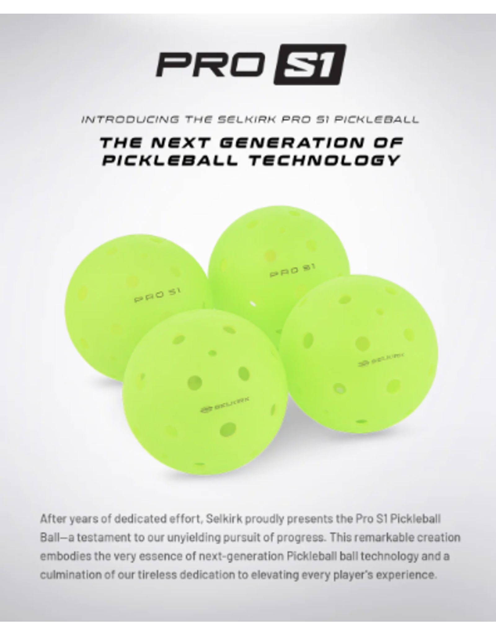 Selkirk Pro S1 Pickleball - 4 Pack