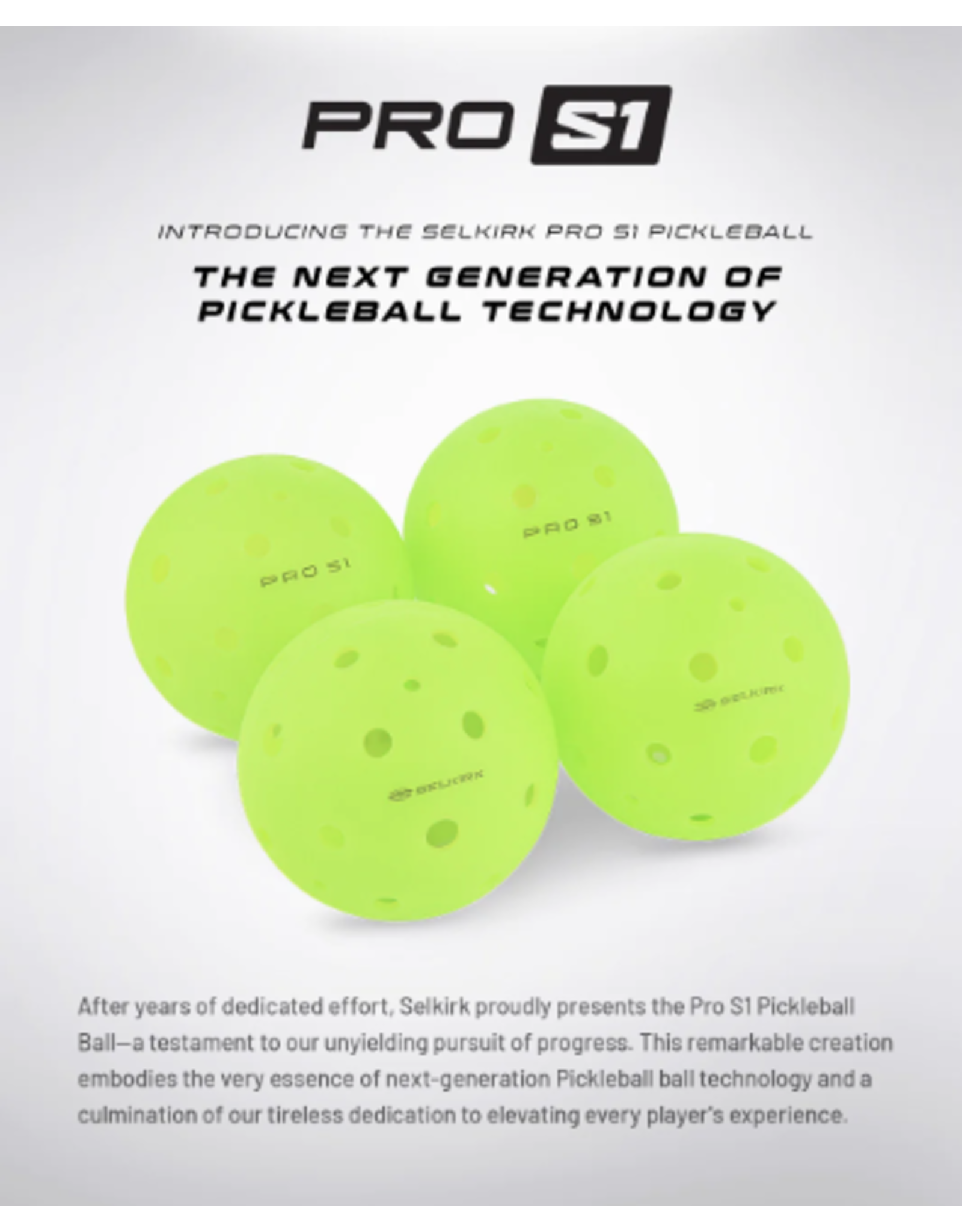 Selkirk Selkirk Pro S1 Pickleball - 4 Pack