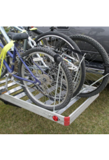 Tow Tuff 500 Pound Load Capacity Heavy Duty 2 in 1 Aluminum Adjustable Automotive Hitch Cargo Carrier with Luggage and Bike Rack Silver The Bike Garage