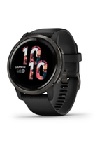 Garmin Garmin Venu® 2 Slate Stainless Steel Bezel with Black Case and Silicone Band