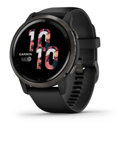 Garmin Garmin Venu® 2 Slate Stainless Steel Bezel with Black Case and Silicone Band