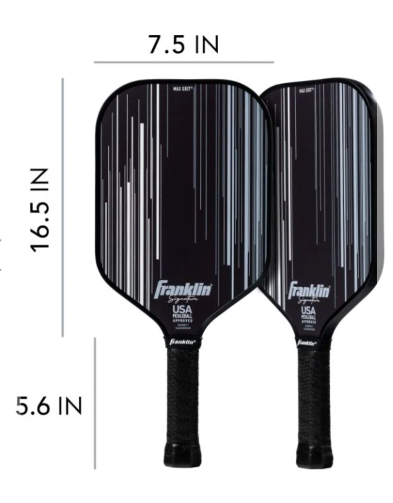 DEMO FRANKLIN SIGNATURE SERIES FIBERGLASS PICKLEBALL PADDLE WITH MAXGRIT® Black 13mm