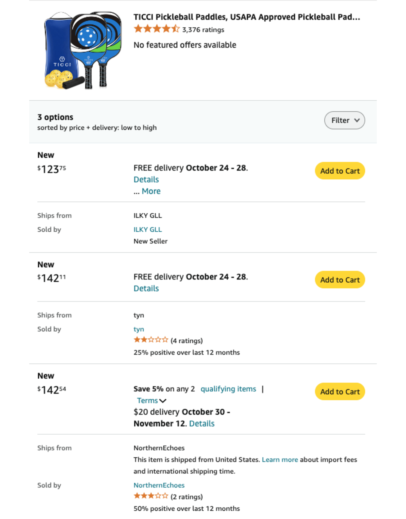 TICCI Pickleball Paddles USED The Bike Garage