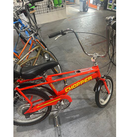 raleigh Raleigh Chopper Mark 3 bicycle, with an Arrow Wedge 7005 series red aluminium frame.