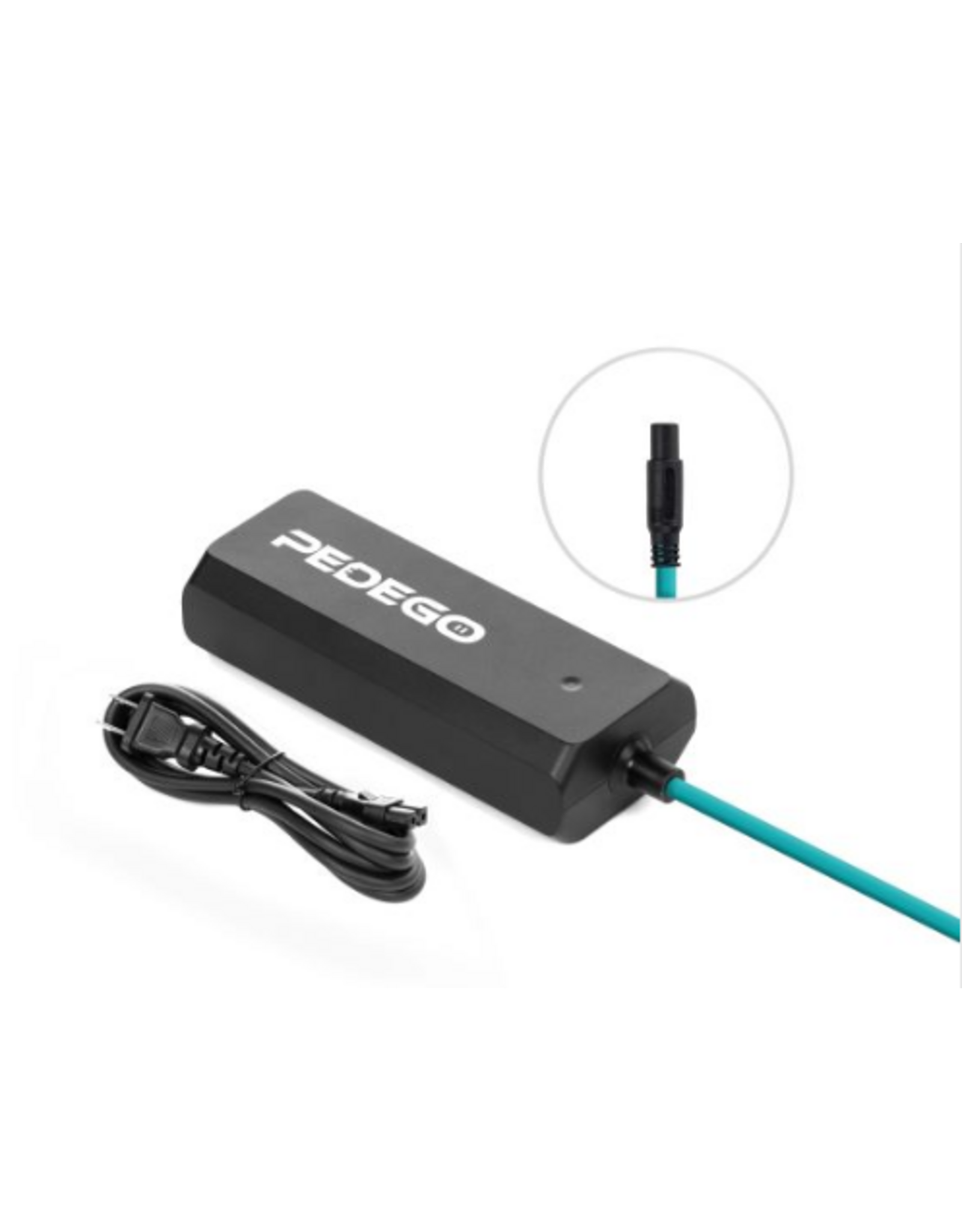Pedego Pedego Charger Fanless - 48V (54.6V MAXV2 4 pin Connector - 20" Element V2, 26" Trail Tracker, 27.5" Ridge Rider, Avenue- STANDARD (teal cable)