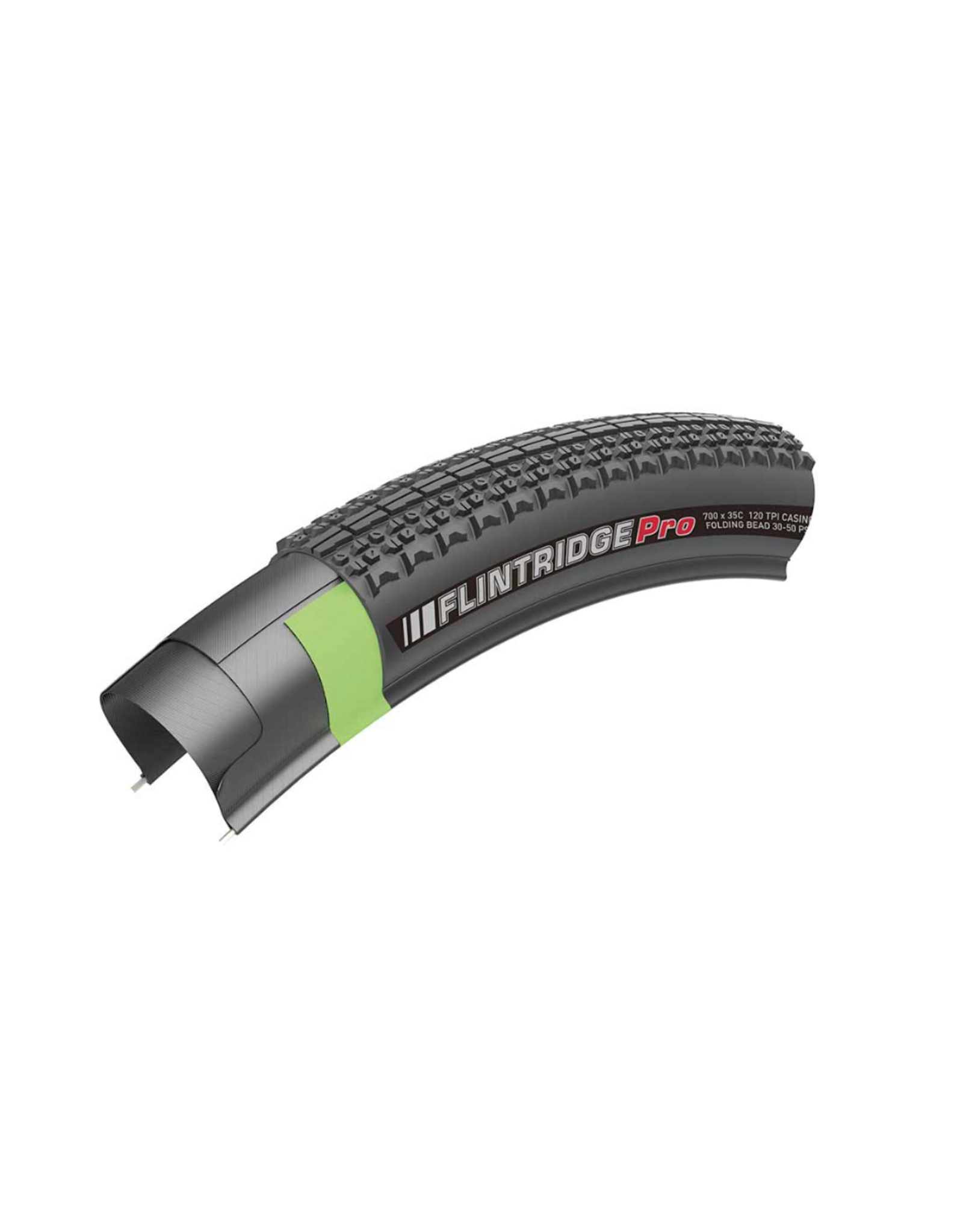 Kenda Kenda, Flintridge Pro, Tire, 700x40C, Folding, Tubeless Ready, DTC, GCT, 120TPI, Black