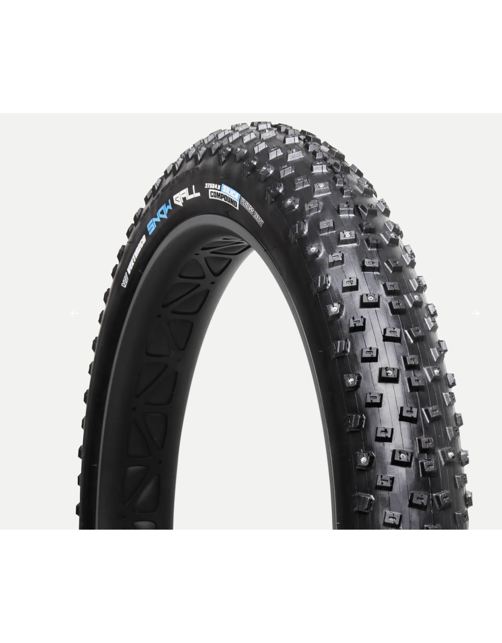 Vee Rubber Vee Rubber, Snowball, Fat Bike Tire, 27.5''x4.00, Clincher, Folding, SC, 72TPI, Black