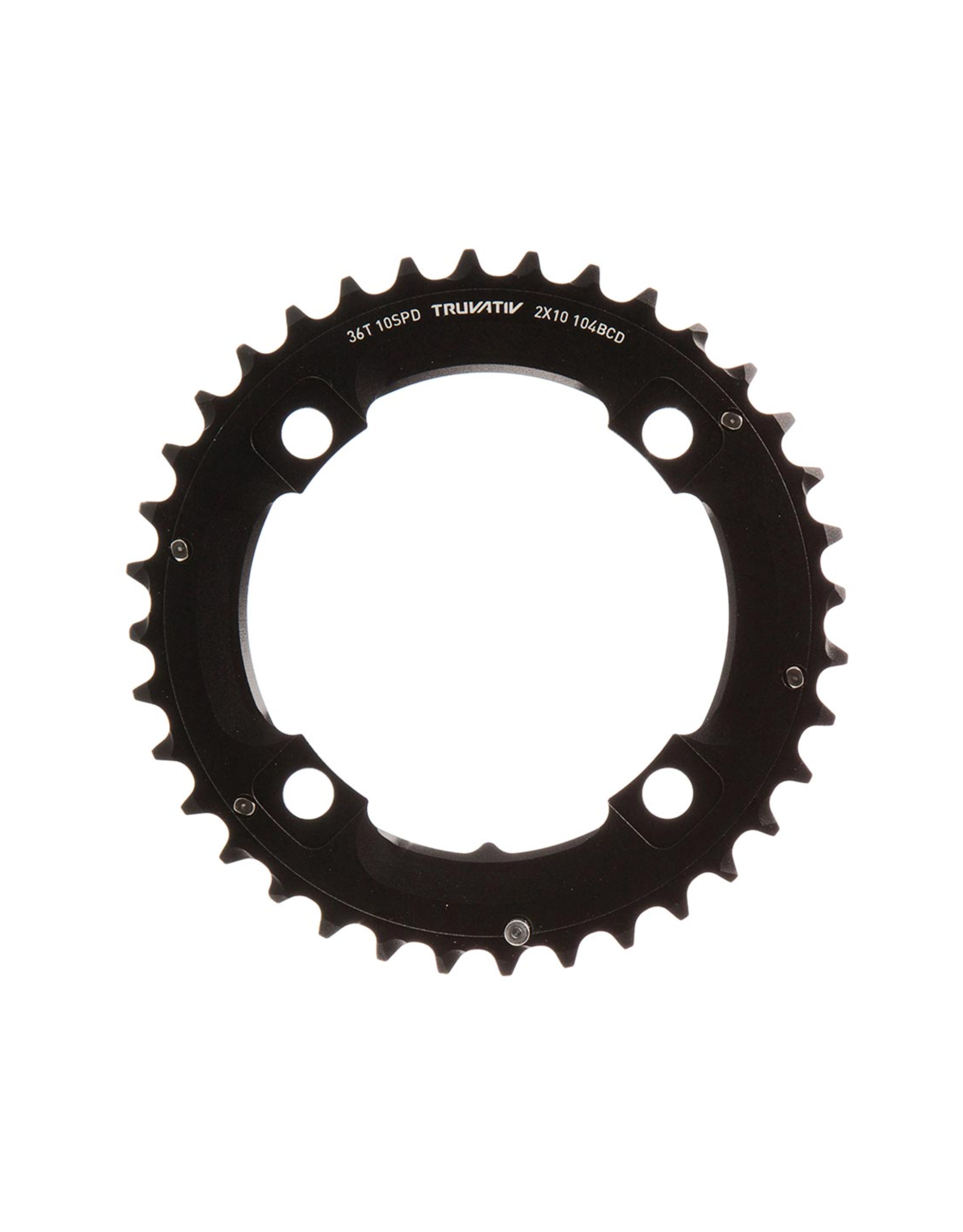 SRAM, 36T, 10 sp, BCD 104mm, 4-Bolt, Outer Chainring, For L-pin GXP, Aluminum, Black, 11.6215.188.430