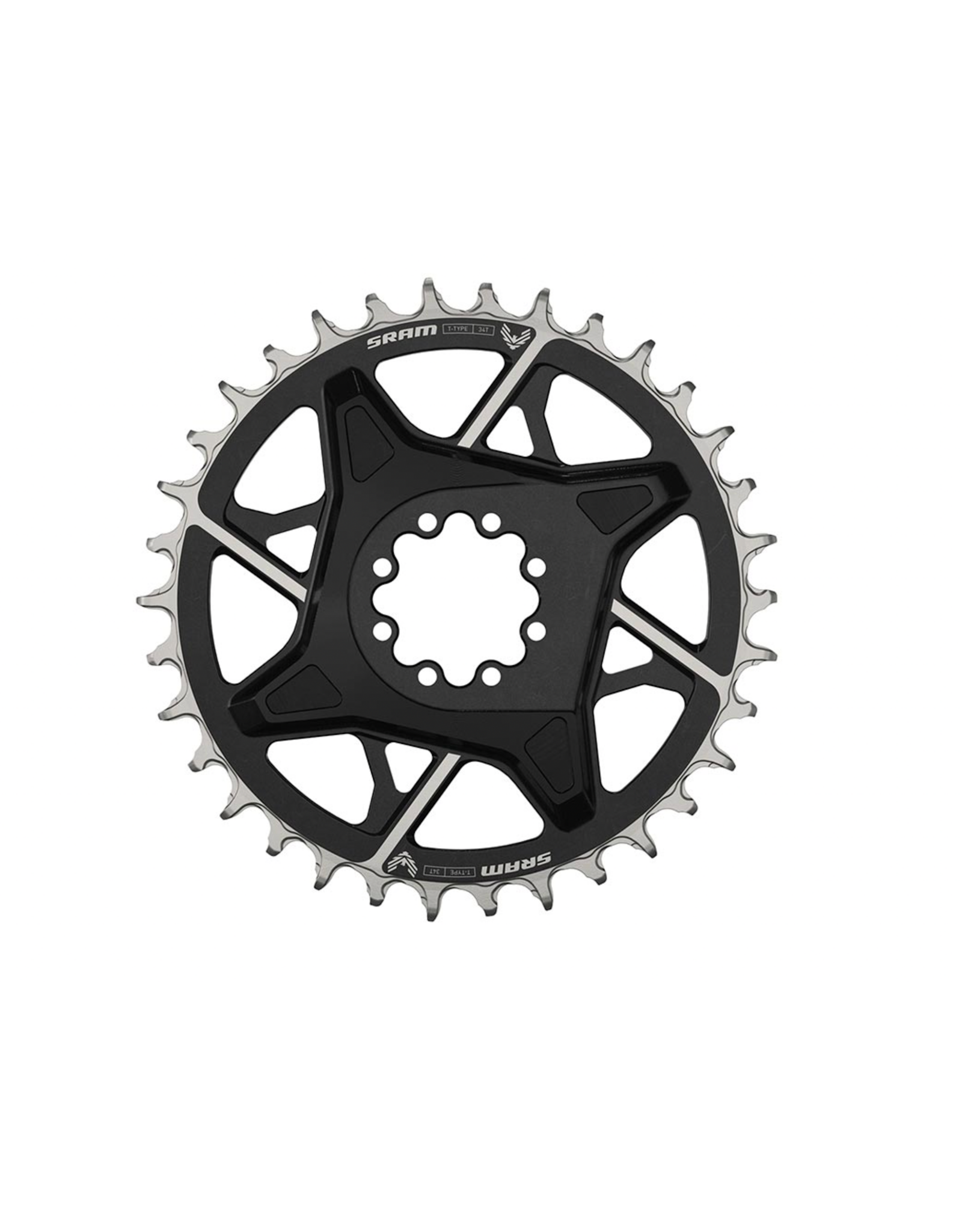 SRAM, Eagle T-Type DM X0 3mm Offset, Chainring, Teeth: 34, Speed: 12, BCD: Direct Mount, Aluminum, Black