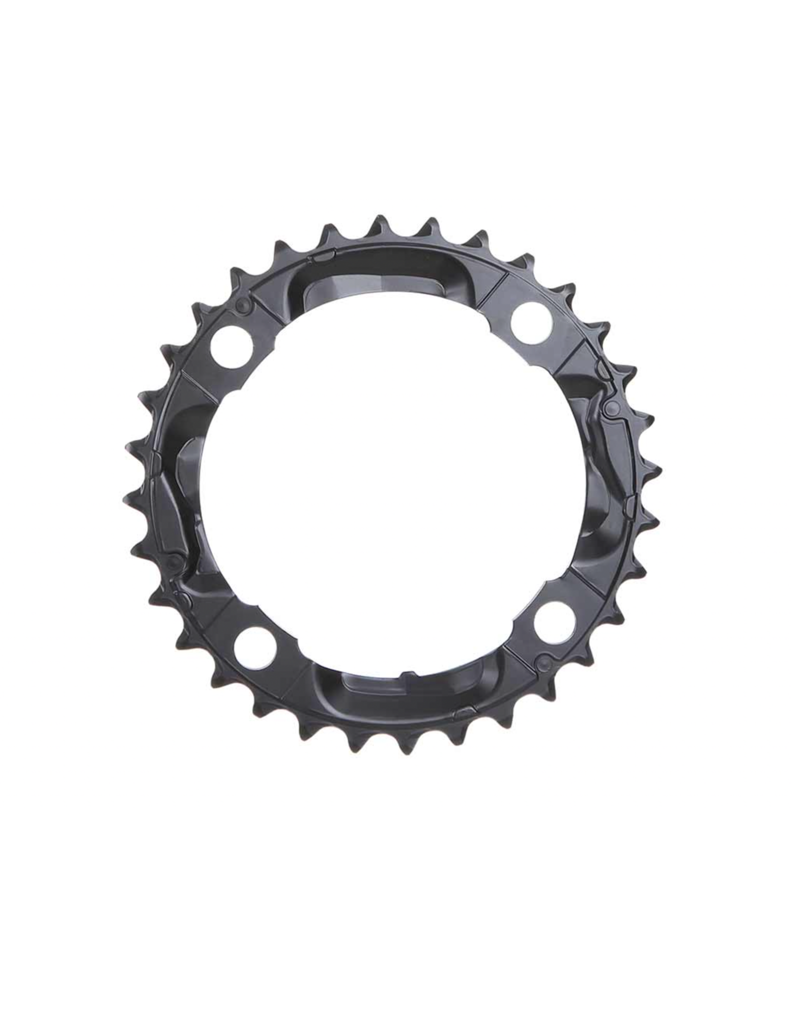 Shimano Shimano, Y1LD98080, 32T, 9sp, BCD: 104mm, 4 Bolt, Deore FC-M590, Middle Chainring, For 22/32/44, Steel, Black