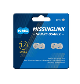 KMC KMC MissingLink-12 Connector - 12-Speed, Silver, 2 Pairs/Card