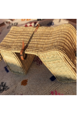 Handmade Double Bicycle Basket in Natural Wicker