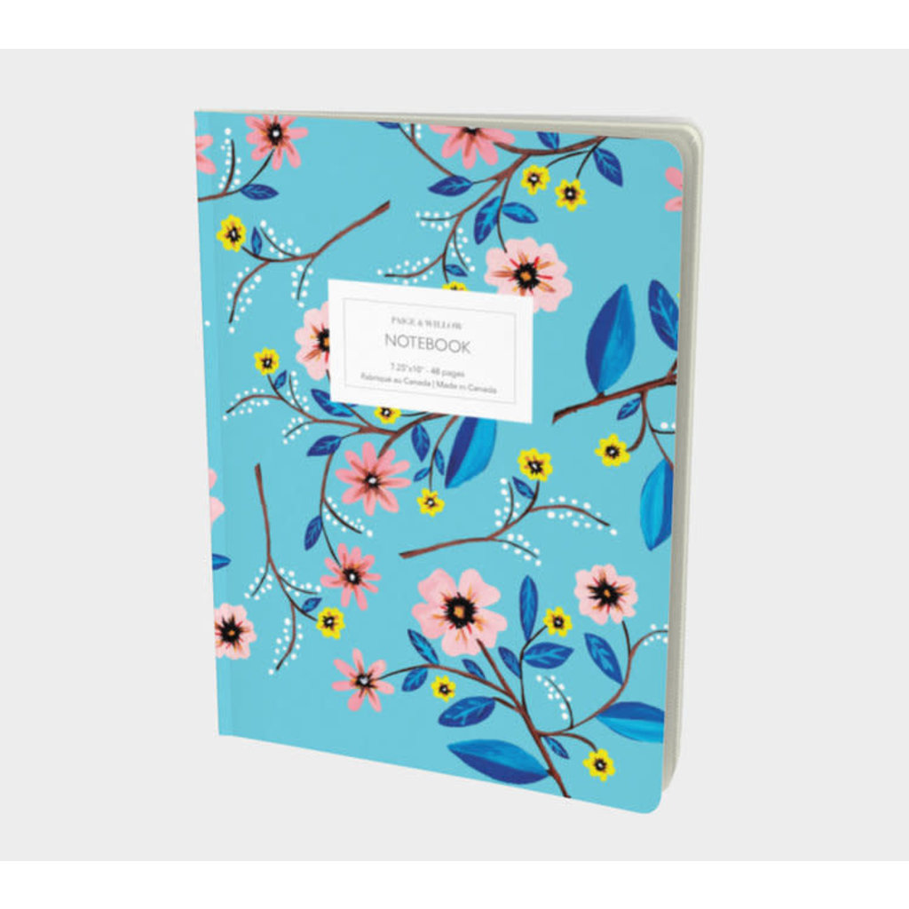Paige & Willow Cahier - Floral turquoise
