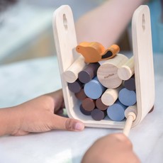 Plan Toys Jouet en bois écologique - Castor et rondins