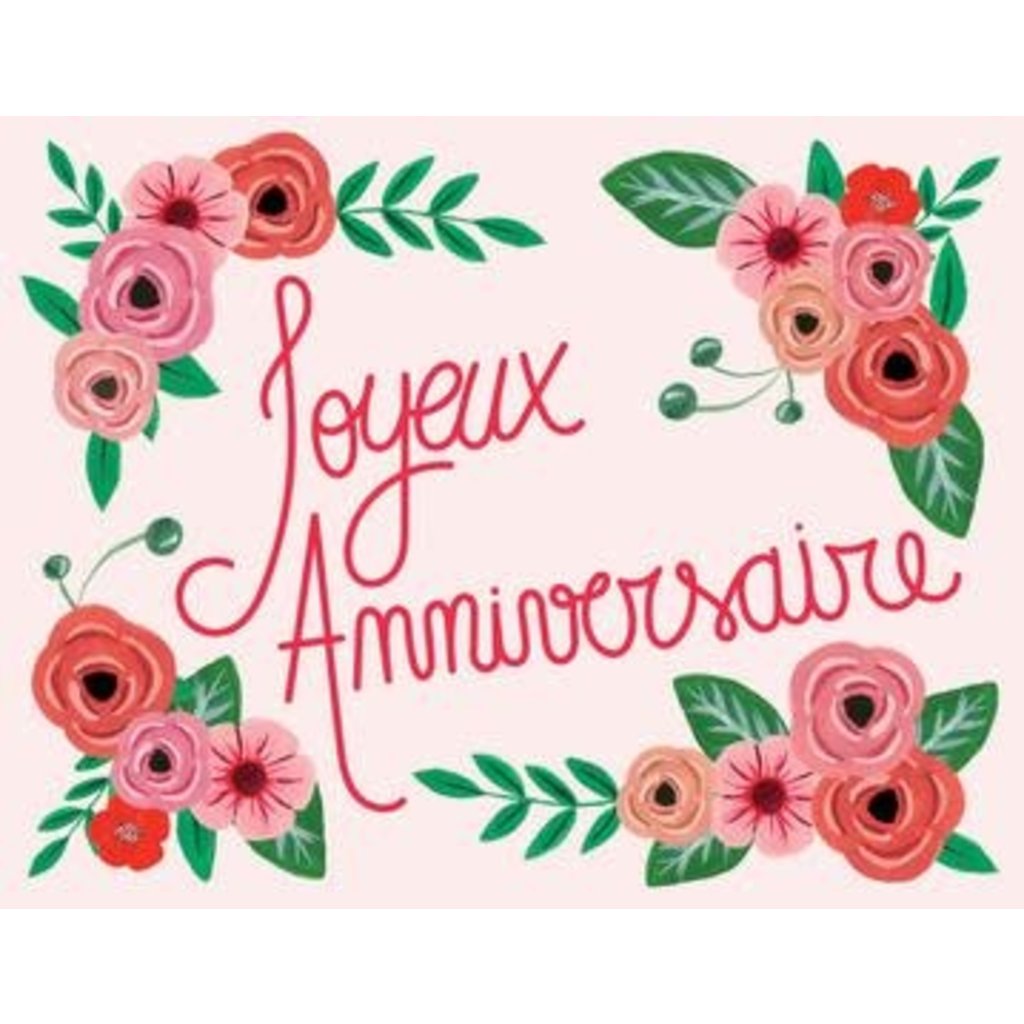 Carte Joyeux Anniversaire Rose Floral Inedit Du Nord