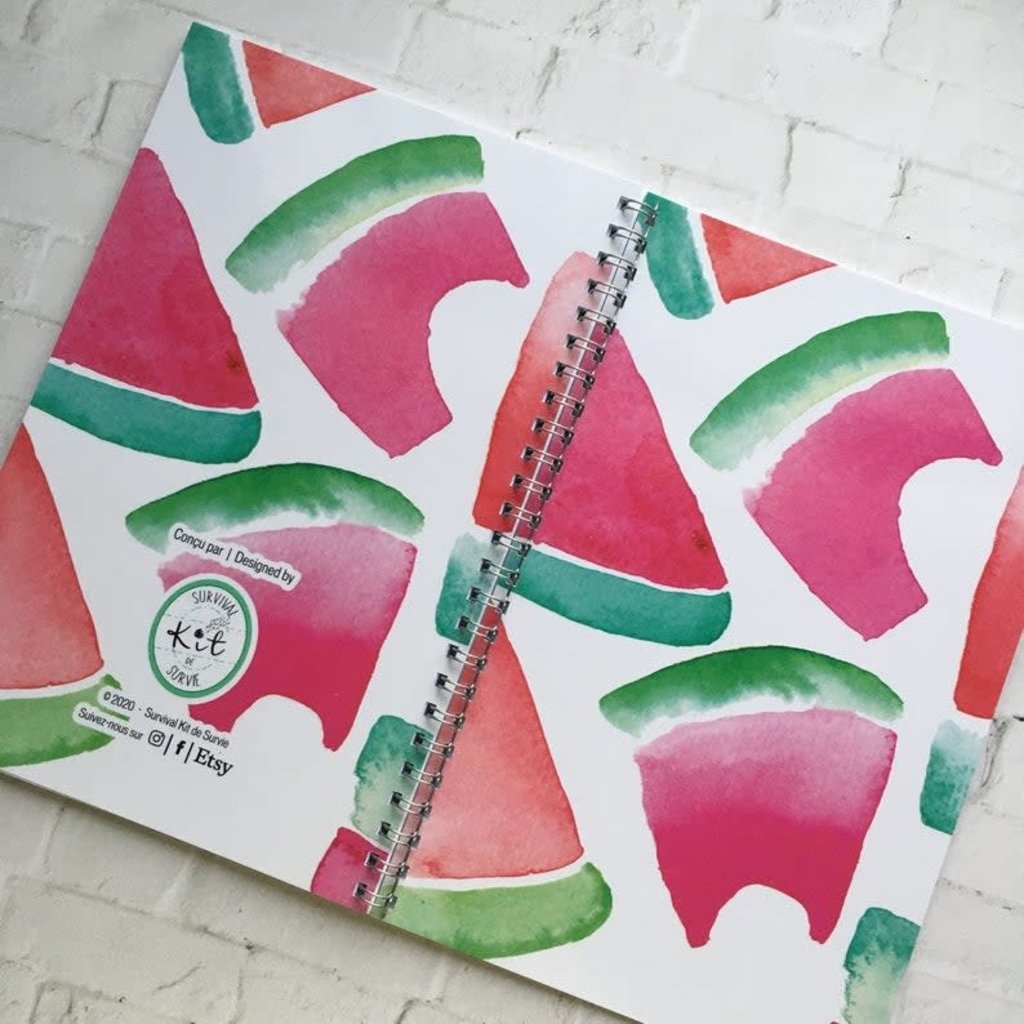 Kit de Survie Cahier à spirale plastifié - Melon d'eau