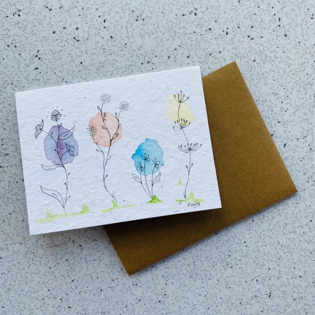 Kit de Survie Carte ensemencée - Fleurs colorées