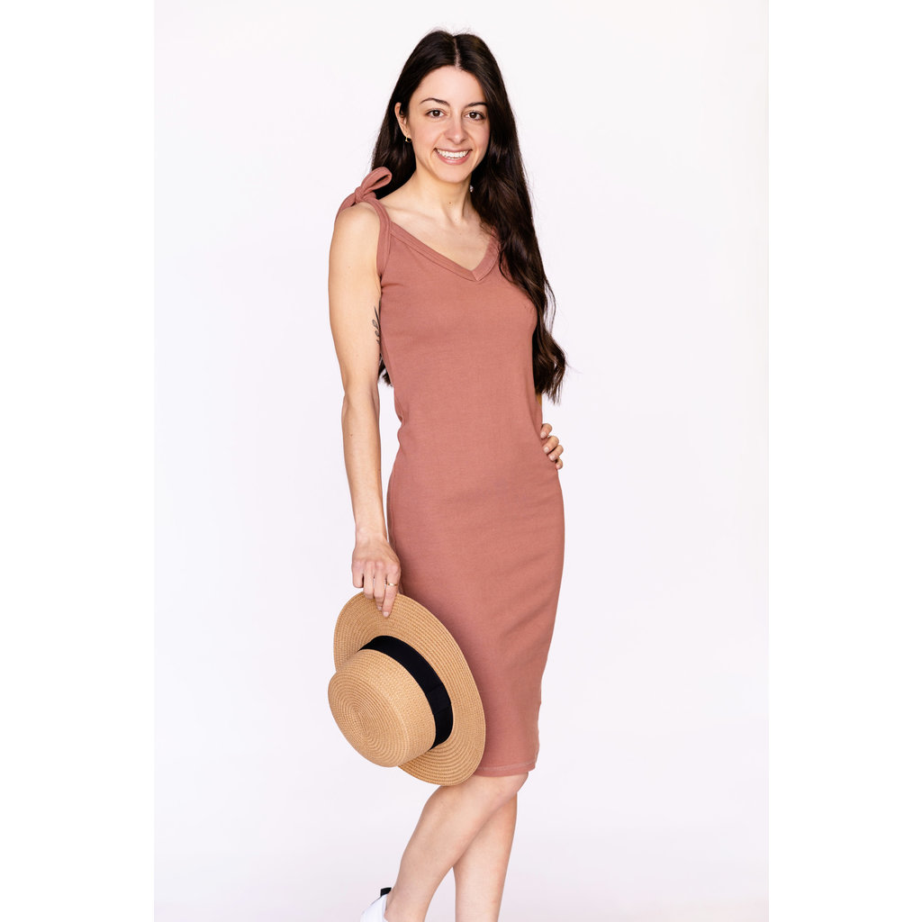 robe rose maternité