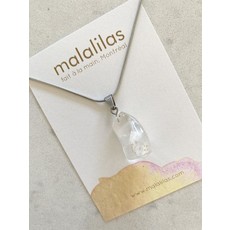 Malalilas Collier argent - Quartz blanc clair