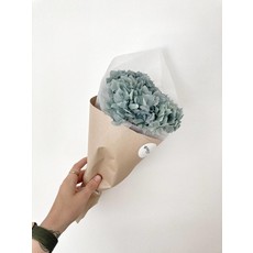Eucalie Art Floral Bouquet - Hydrangée royal préservée bleu-vert