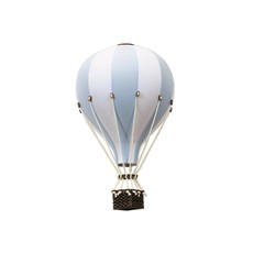 Super Balloon Montgolfière décorative - Bleu pâle et blanc