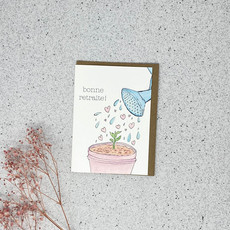 Kit de Survie Carte en papier lin - Bonne retraite (plante)