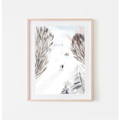 Amélie Dubois Art Affiche 8.5 x 11 - Promenade hivernale