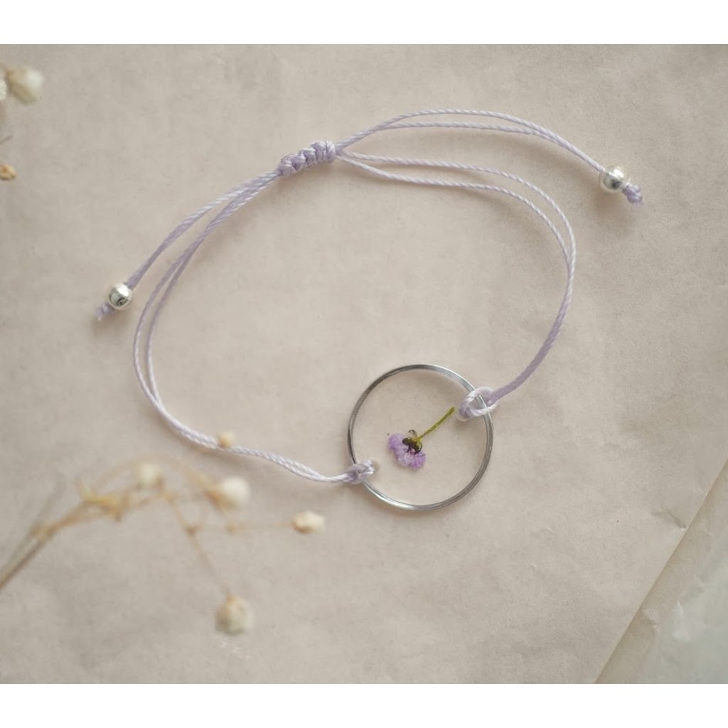 Bracelet de fleurs sauvages Mauve - Lilas