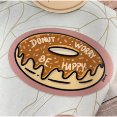 Bright Labels Autocollant - Donut worry be happy