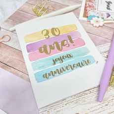 Kit de Survie Carte avec finition dorée - Joyeux anniversaire (30 ans)