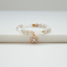 Namasty Bracelet pour enfant - Fleur blanche