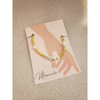 The Mamacita co. Bracelet de perle plaqué or 14K - Mama