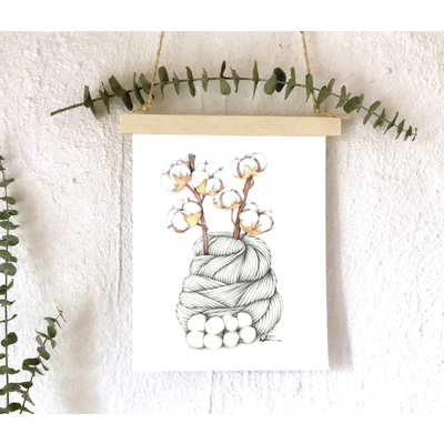 KatrinnIllustration Affiche - Fleur de coton