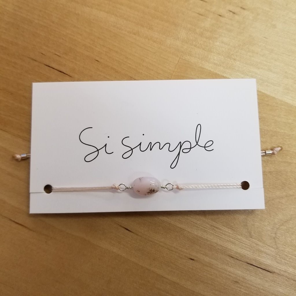 Si Simple Bracelet Pétale - Opale rose