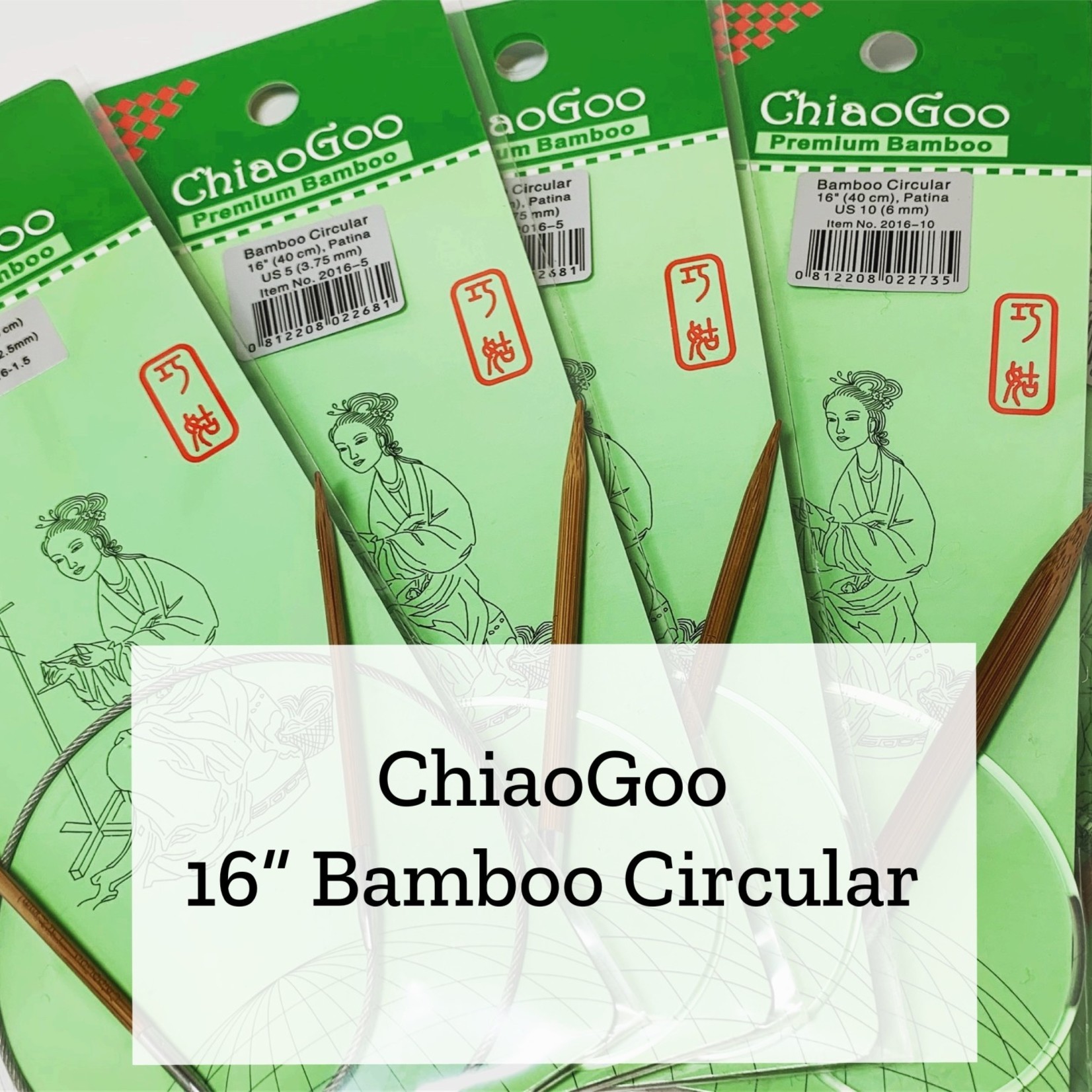 ChiaoGoo Bamboo Circular 16" -3.25 mm