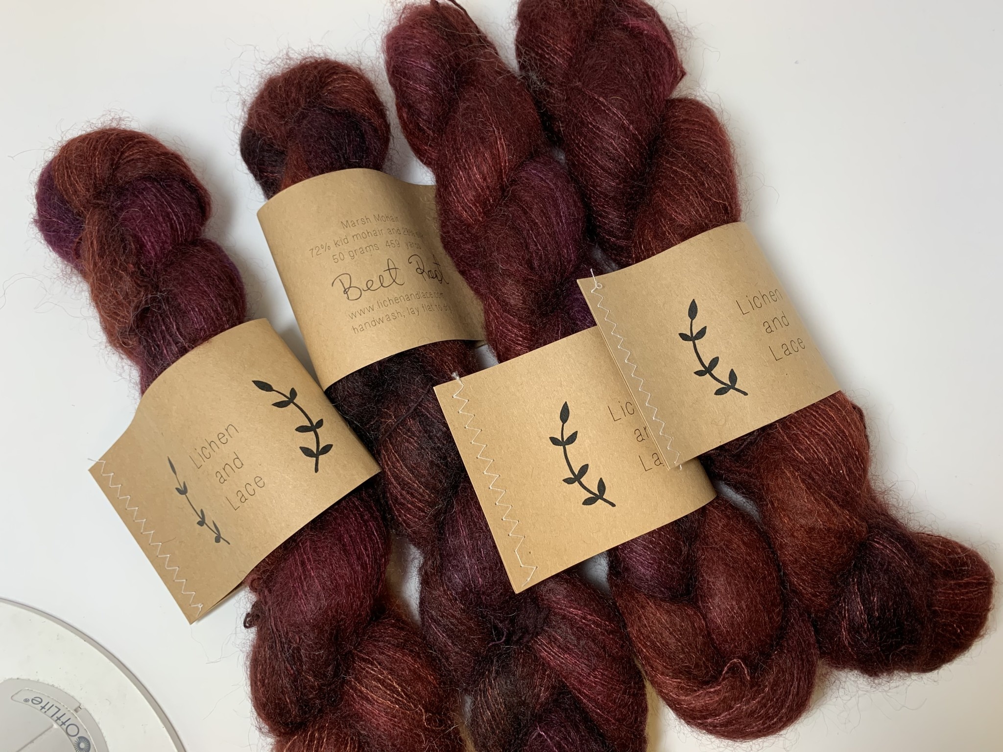 Lichen and Lace LL Marsh Mohair - Beet Root