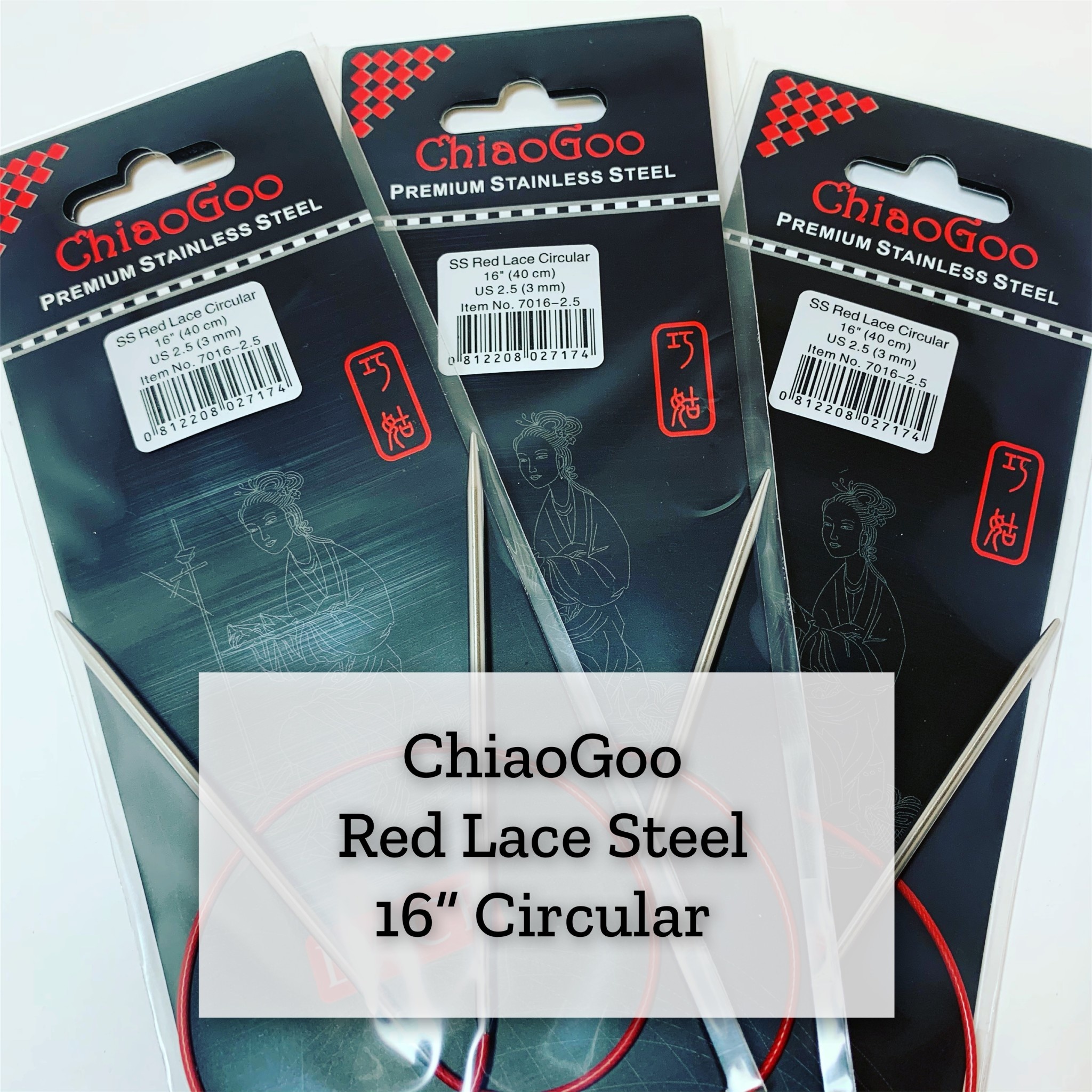 ChiaoGoo Red Lace Steel - 16" 3 mm