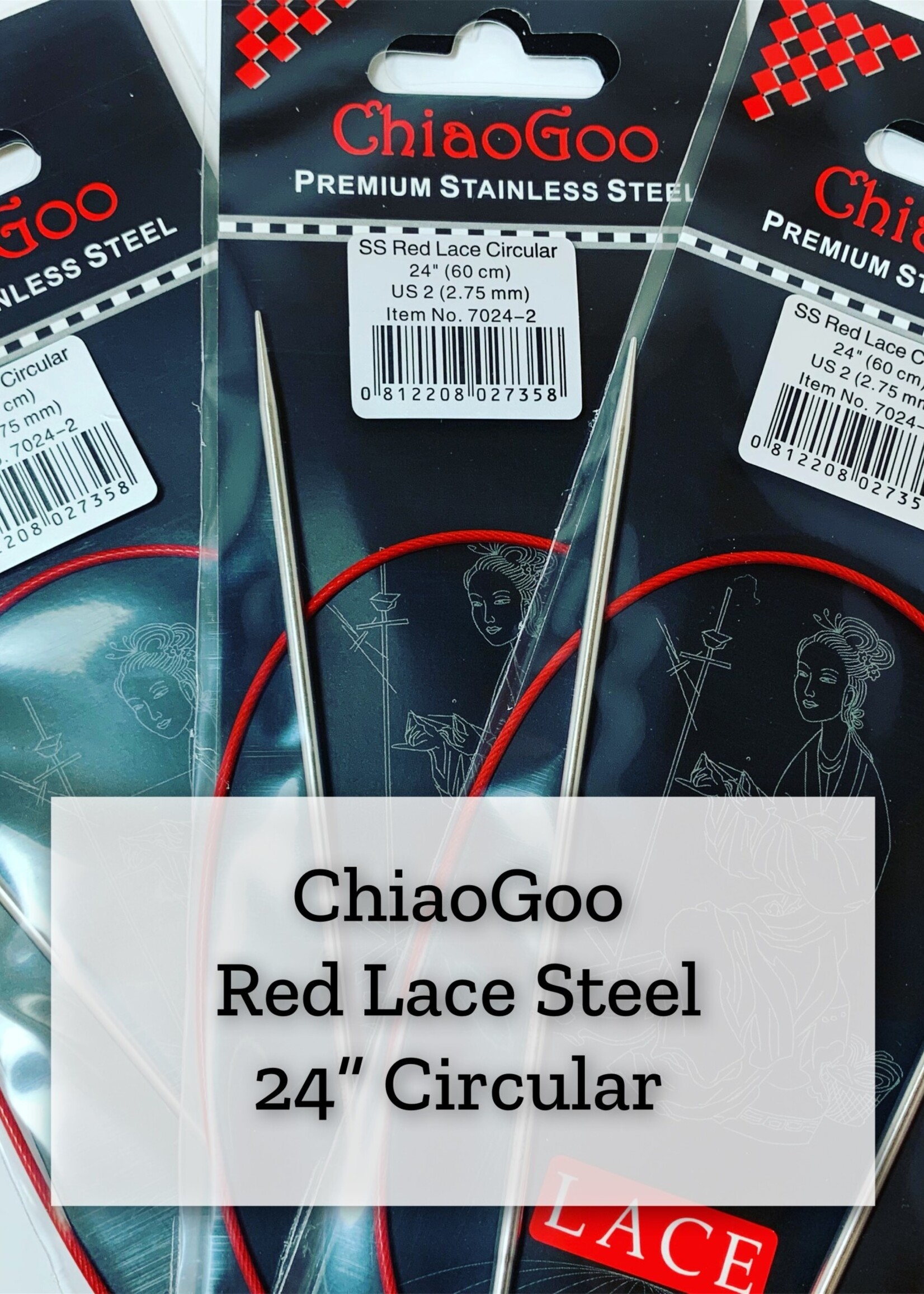 ChiaoGoo ChiaoGoo Red Lace Steel - 24" 2 mm
