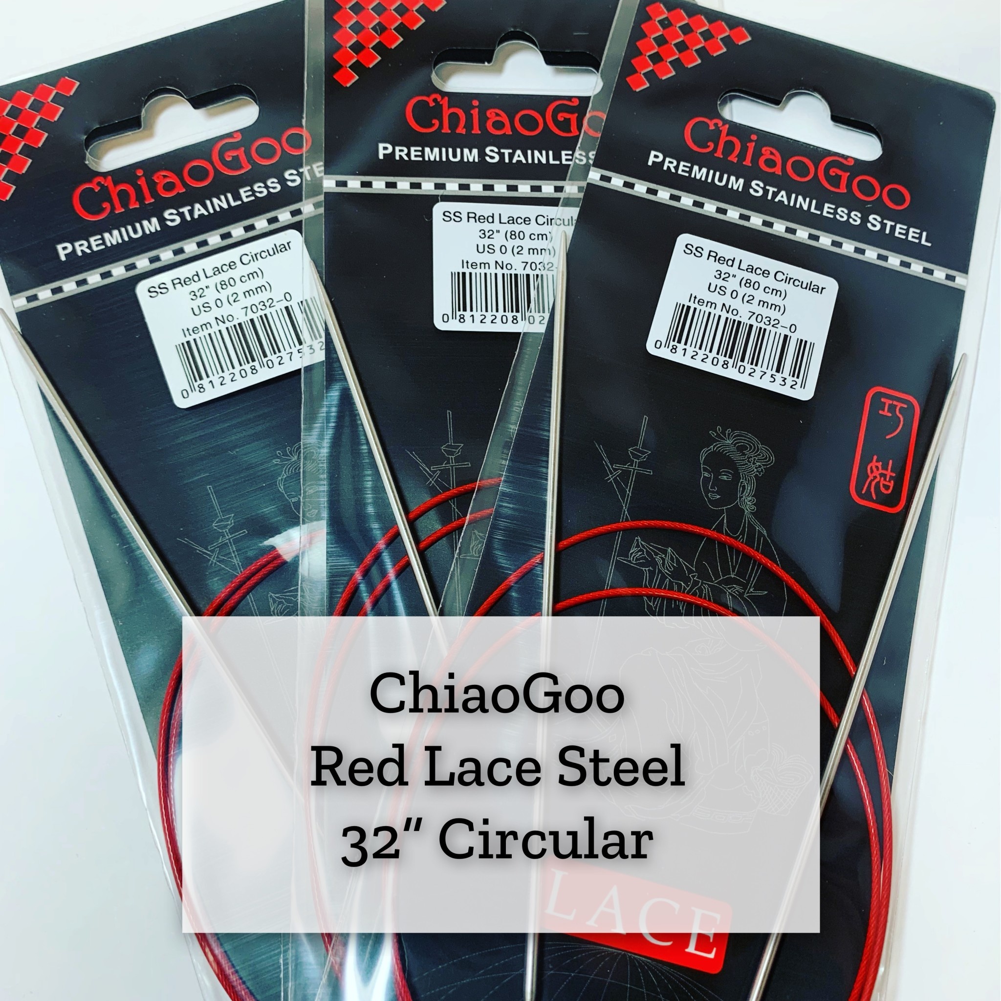 ChiaoGoo Red Lace Steel - 32" 2.25 mm