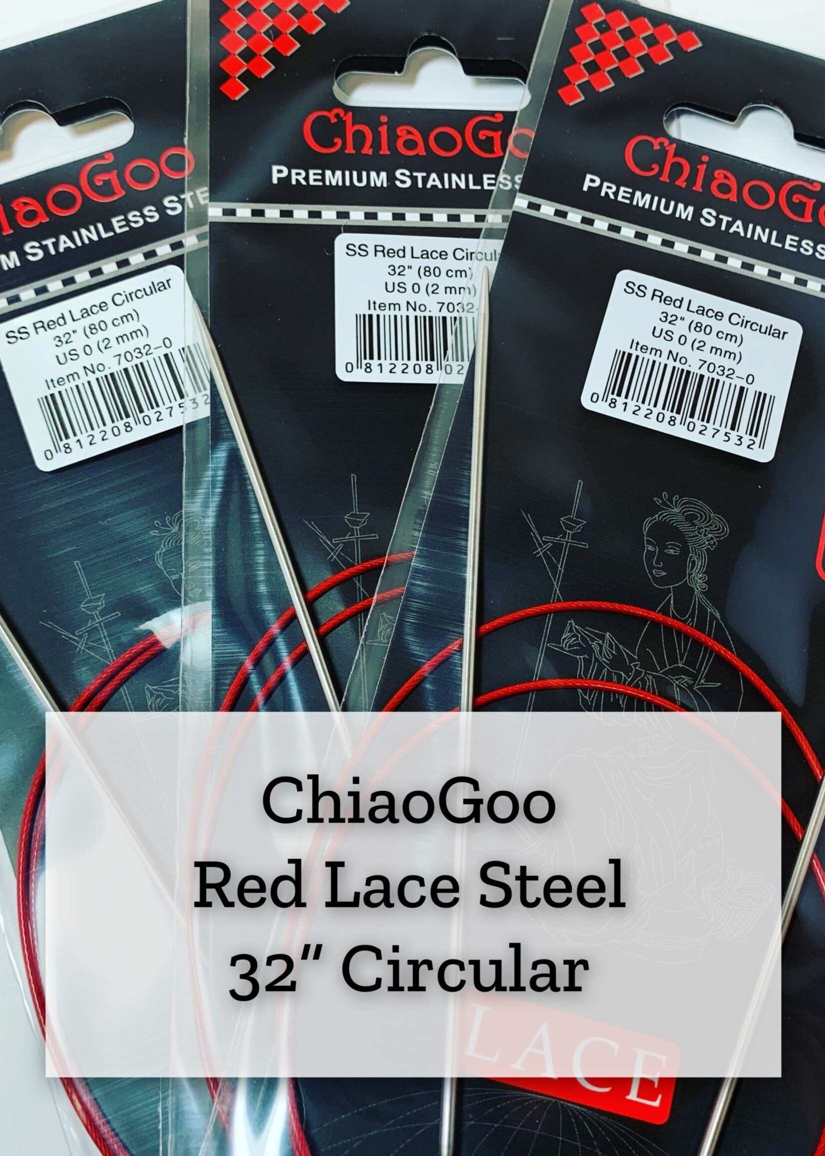 ChiaoGoo ChiaoGoo Red Lace Steel - 32" 4 mm