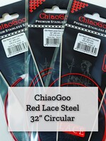 ChiaoGoo ChiaoGoo Red Lace Steel - 32" 4.5 mm