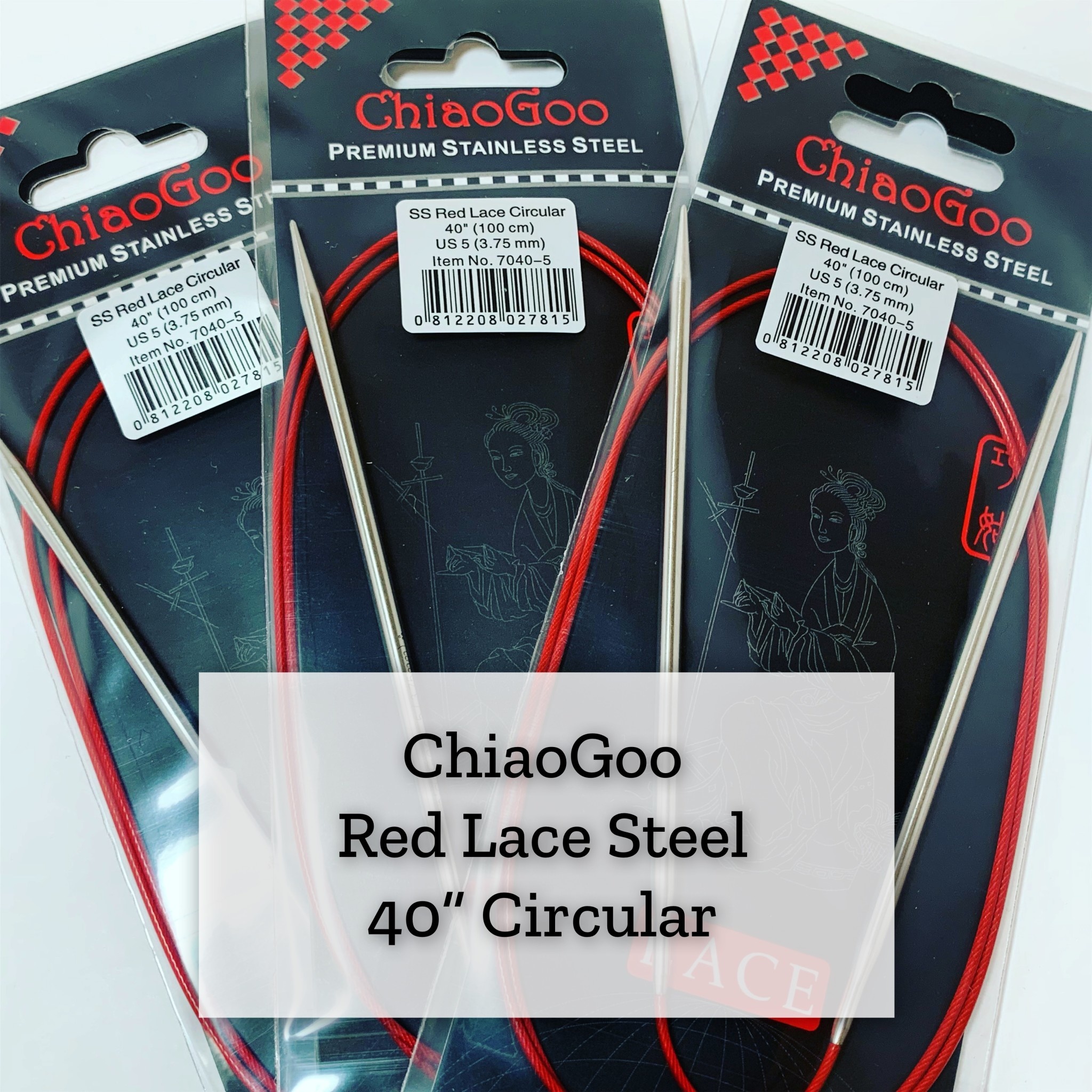 ChiaoGoo Red Lace Steel - 40" 3.75 mm