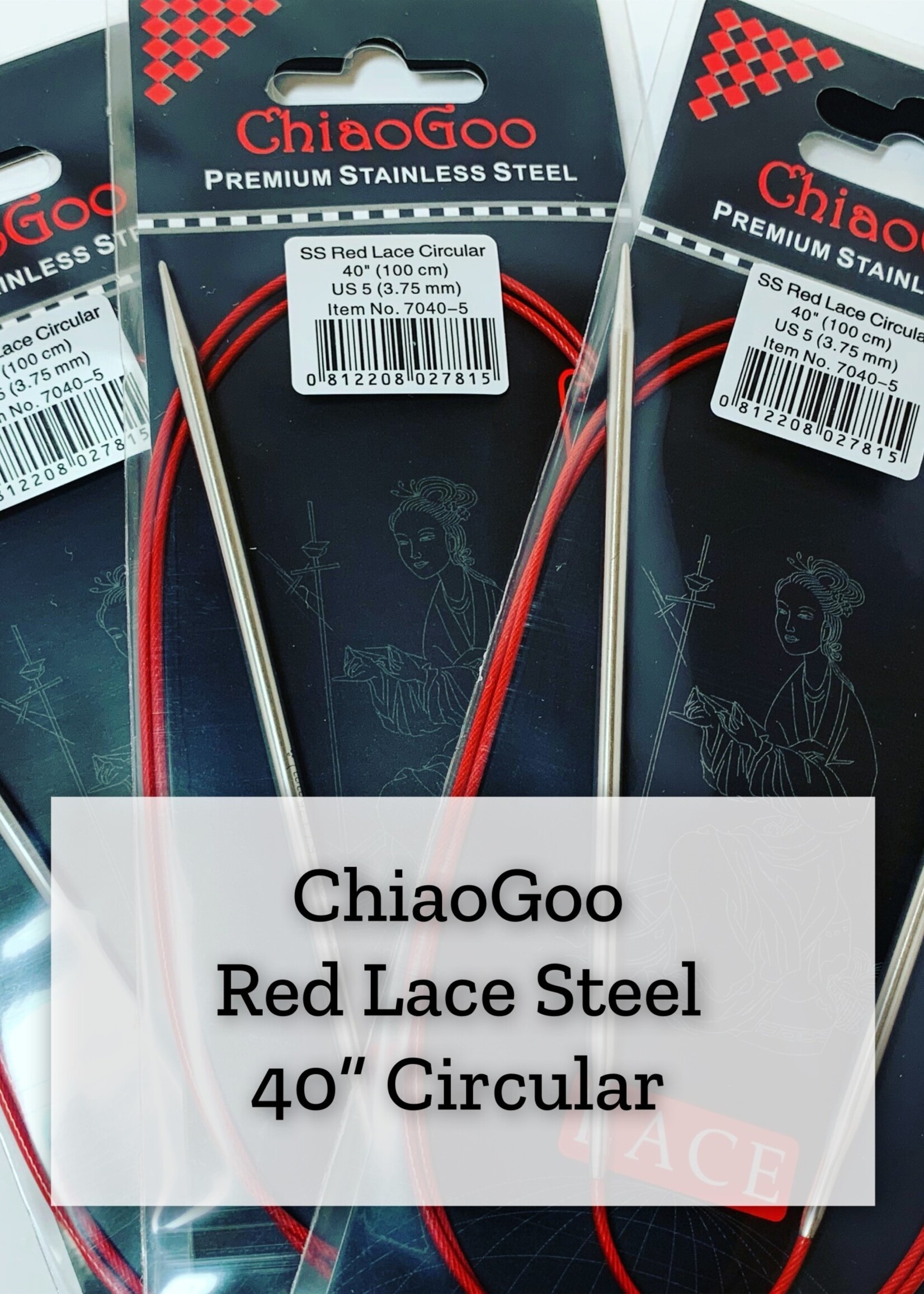ChiaoGoo ChiaoGoo Red Lace Steel - 40" 4.5 mm