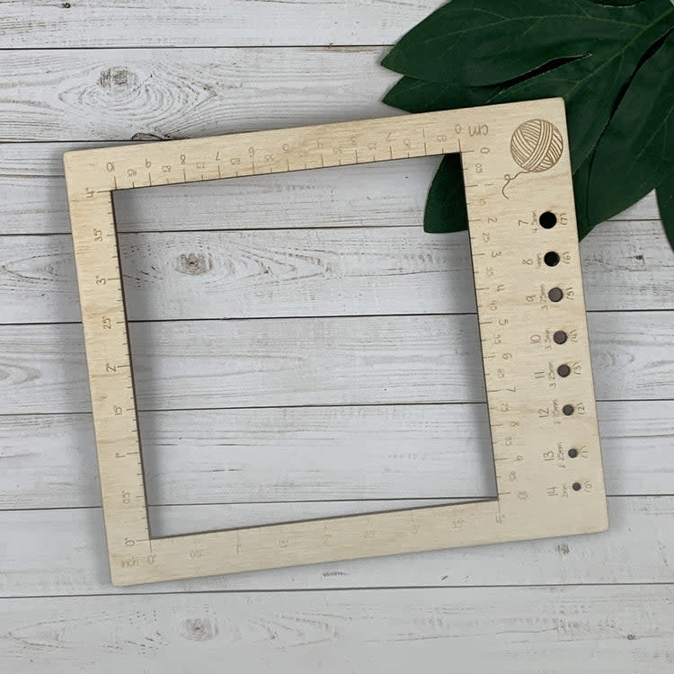 Maple and Rose Swatch and Needle Gauge