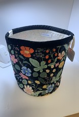 YPH -  Bucket Bag - Black with colourful flowers #4