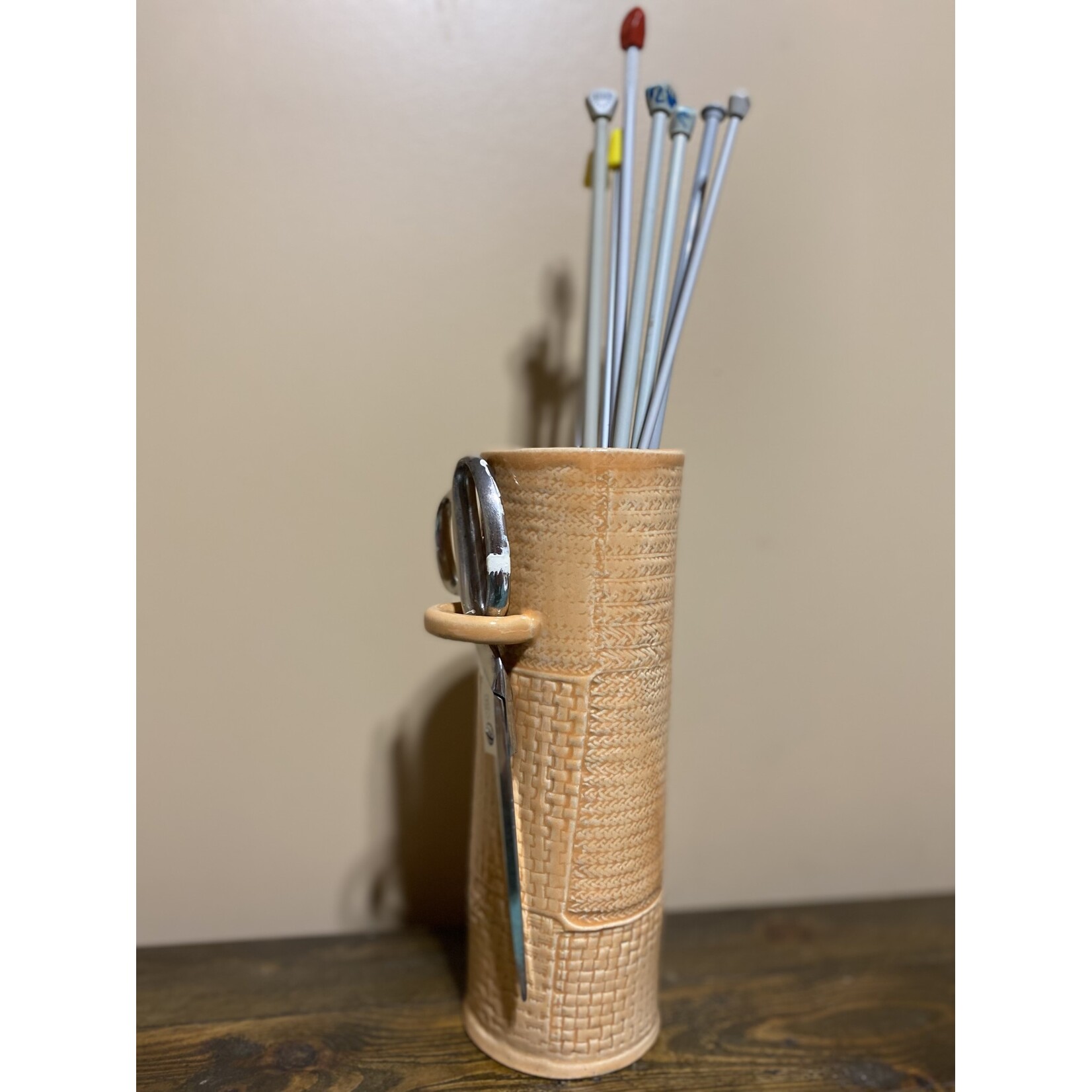 Needle/Scissor Holder by Coastal Clay - Peach