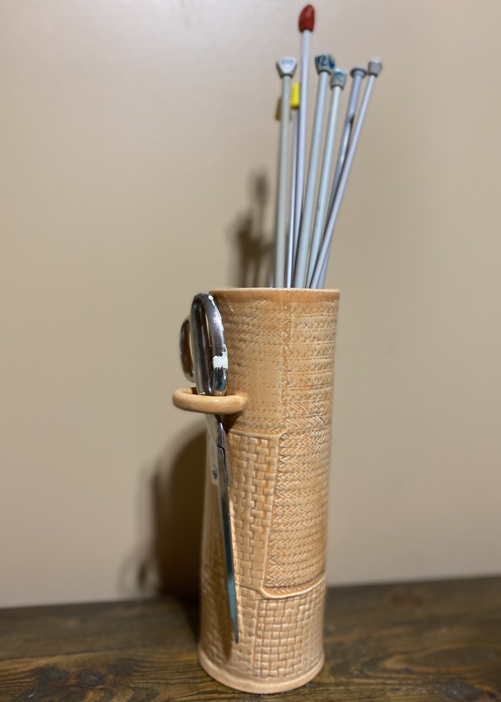 Needle/Scissor Holder by Coastal Clay - Peach