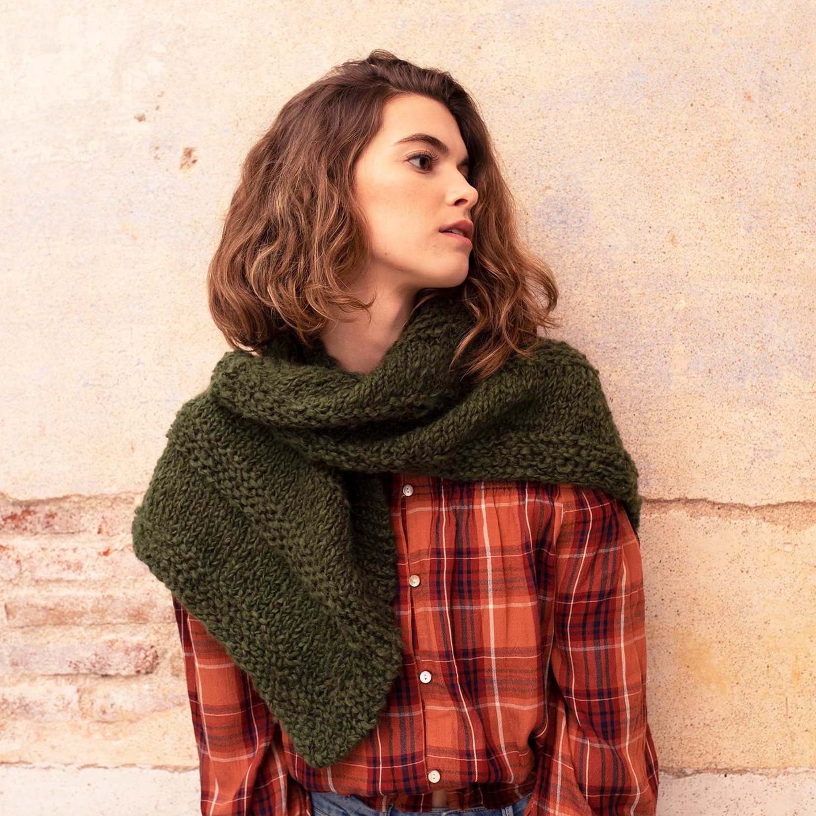 Katia - Easy Knitting Shawl Kit by Carmen Garcia